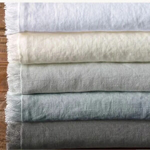 Restoration Hardware LINEN FRAYED EDGE Sham NWT -King & Queen Size- Dark Gray